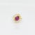 Early 21st Century GIA Burma Ruby Oval and White Diamond Ring in 18k Yellow Gold, size 6.25 For Sale - Image 5 of 7