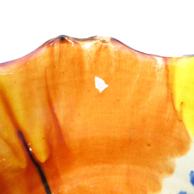 Blue Colorful Contemporary Mexican Pottery Serving Bowl Set, 1 Large + 6 Individual For Sale - Image 8 of 9