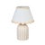 Boho Chic Blum Scalloped Squiggle Cotton Mache Table Lamp, Peach For Sale - Image 3 of 6