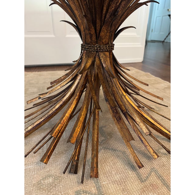 Vintage Italian Gilt "Sheaf of Wheat" Coffee Table For Sale - Image 6 of 8