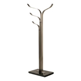 Brushed Steel and Marble Coat Rack from Acerbis International, 1970s For Sale