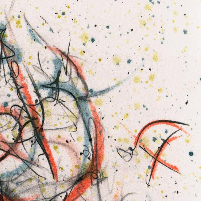 Conversation - Charcoal and Watercolor Abstract Expression, Limited Editon 15 2024 For Sale - Image 3 of 6