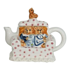 Tea Nee Sitting Pretty Teddy Bear Collection Vintage Teapot
