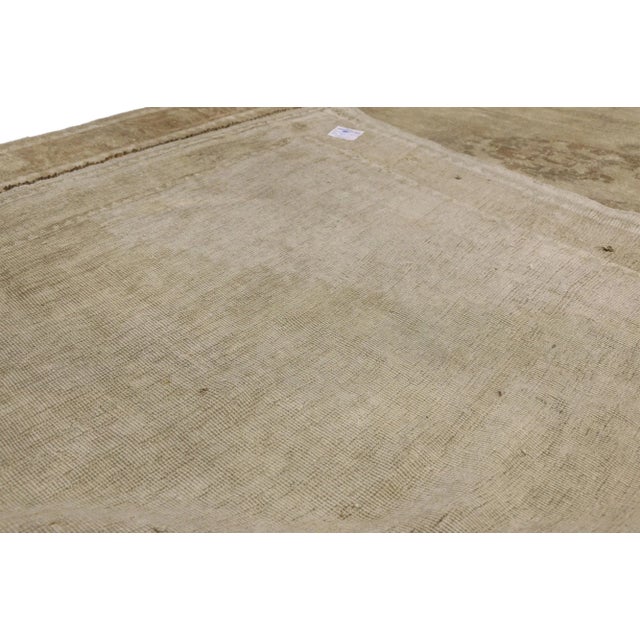 Mid 20th Century Vintage Turkish Oushak Rug - 07'03 X 11'05 For Sale - Image 5 of 9