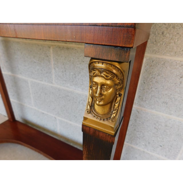 Fine Arts Furniture NeoClassical Regency Revival Marble Top Console Table 32"w For Sale - Image 12 of 13
