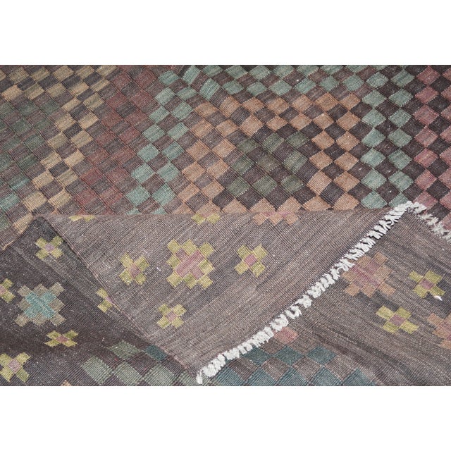 2000 - 2009 Contemporary Afghan Maimana Flatweave Wool Rug, 5'9X7'8 For Sale - Image 5 of 5
