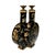 Chinoiserie Rare Vintage 80s Andrea by Sadek Famille Noire Chopstick Double Round Vase - Chinoiserie For Sale - Image 3 of 6