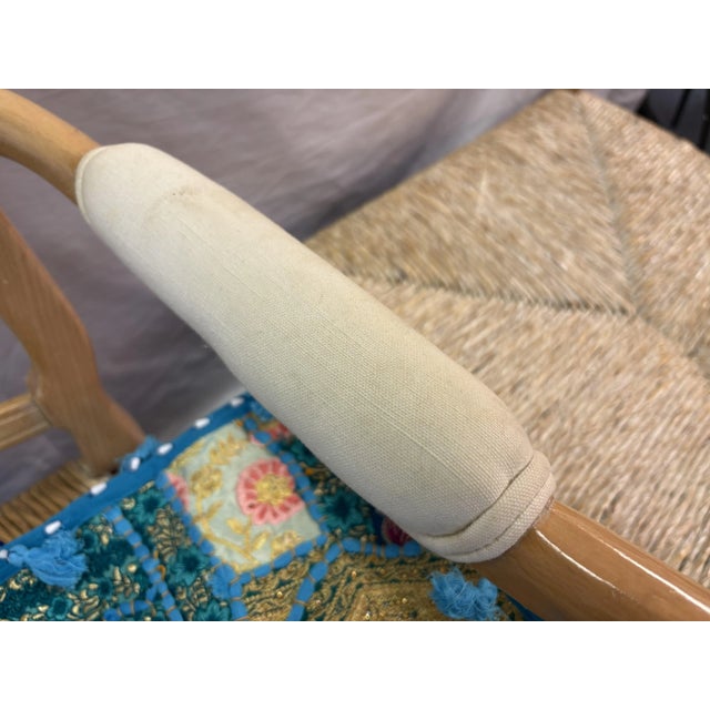 Vintage Kreiss Collection Ladderback Lounge Chair With Ottoman For Sale - Image 16 of 16