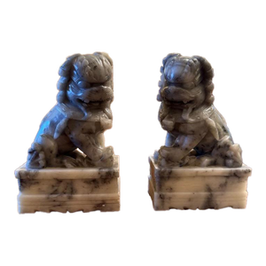 Pair of Soapstone Foo Dogs