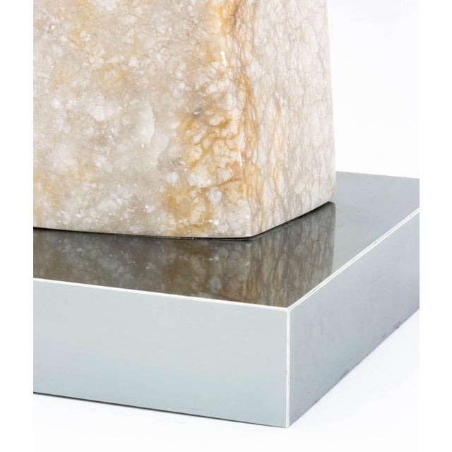 Beige Modernist Abstract Marble Sculpture, 1971 For Sale - Image 8 of 10