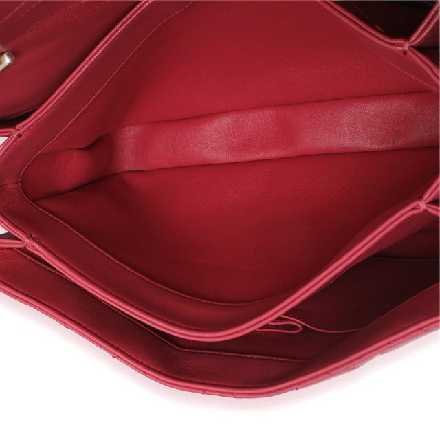 Pink Quilted Lambskin Medium Trendy CC Flap Dual Handle Bag For Sale - Image 9 of 9