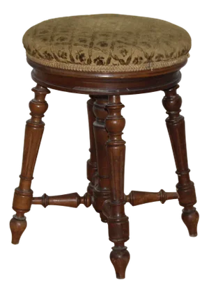 Adjustable Wood Round Piano Stool