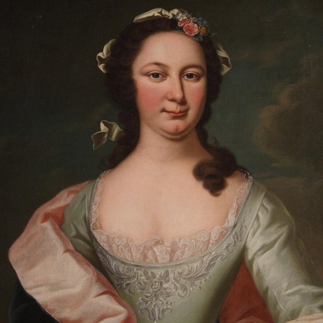 Portrait of a Gentlewoman, 19th Century, Oil Painting on Canvas, Framed For Sale - Image 6 of 15