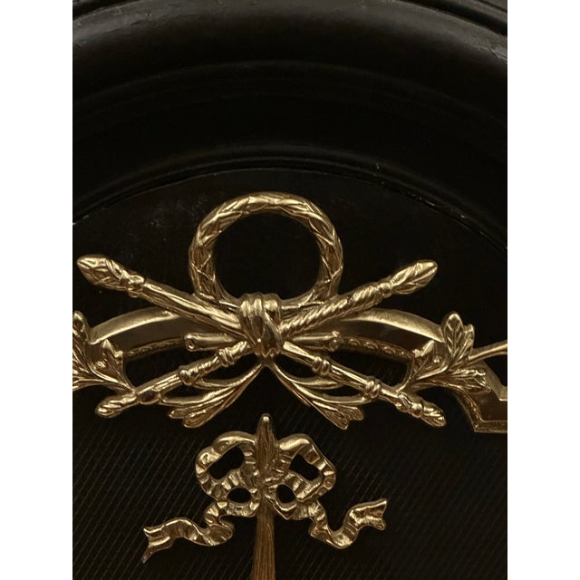 Ornate Brass Fireplace Screen Bird Design French Louis XVI Empire Style For Sale - Image 4 of 5
