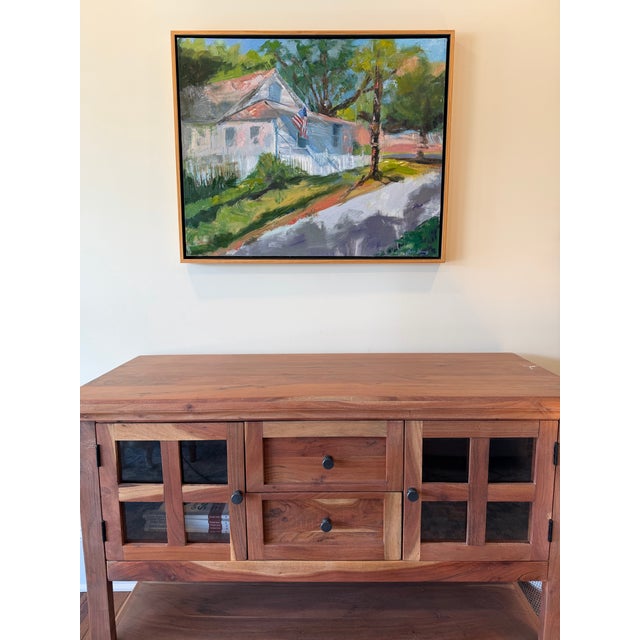 2010s On the Corner, Original Oil Painting by Julia Lawing For Sale - Image 5 of 7