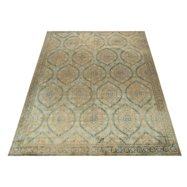 Modern Rug & Kilim’s European Classic Style Rug With Blue and Gold Floral Pattern For Sale - Image 3 of 7
