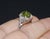 Late 20th Century Certified Natural 3.74cts vs Diamond Peridot Solid Platinum Dinner Cocktail Ring, Size 9 For Sale - Image 4 of 12