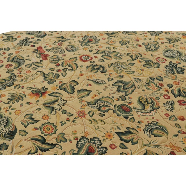 Rug & Kilim Rug & Kilim’s European Style Flatweave Rug in Cream With Floral Patterns ‘Tudor’ For Sale - Image 4 of 7
