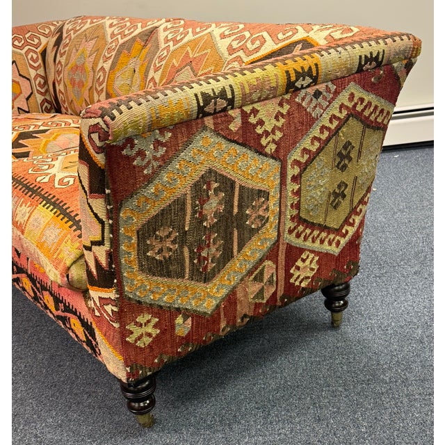 English George Smith Hand Woven Kilim Sofa For Sale In New York - Image 6 of 12