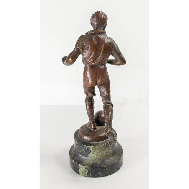 Early 20th Century Early 20th Century Austrian Bronze of a Footballer Soccer Player For Sale - Image 5 of 10