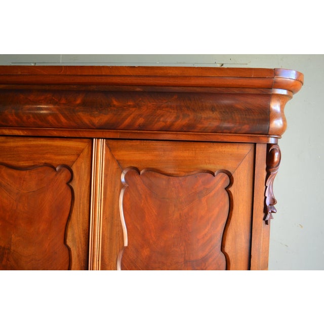 Antique Mahogany Biedermeier Maids Cupboard For Sale - Image 4 of 9