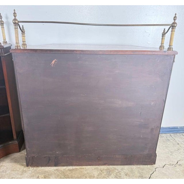 Early 19th Century Pair of English Regency–Style Mahogany Bookcases With Brass Detailing For Sale - Image 14 of 14