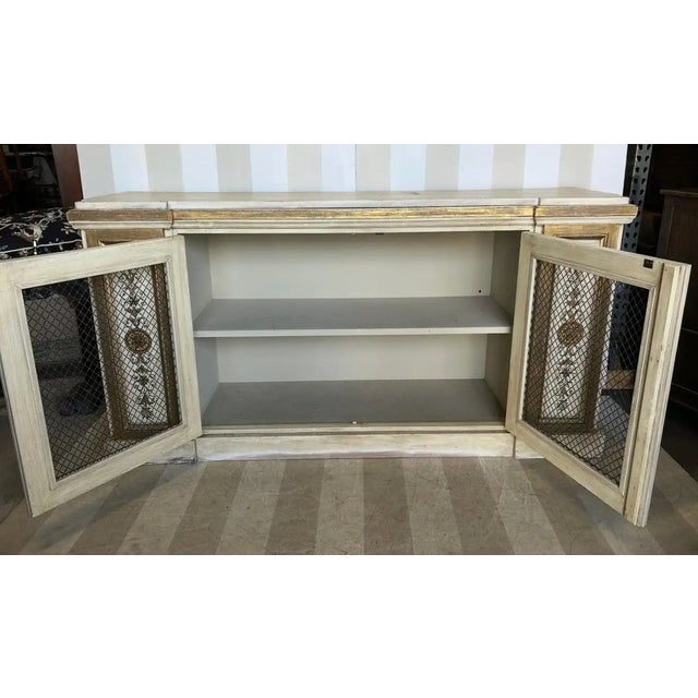 Newell Design Studio Early 20th Century Gilt and Paint Decorated Neoclassical Style Cabinet From Newel For Sale - Image 4 of 6