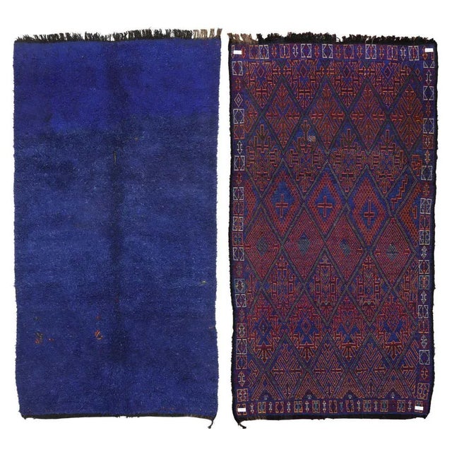 Vintage Blue Beni MGuild Moroccan Rug - 06'05 X 11'10 For Sale - Image 10 of 10
