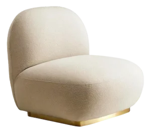 Susurro Accent Chair in White Bouclé from Moanne