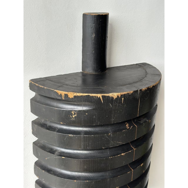 Vintage Large-Scale Industrial Black-Painted Foundry Mold, Circa Mid-20th Century For Sale - Image 12 of 16