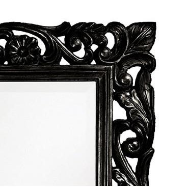 Traditional Chateau Mirror - Glossy Black For Sale - Image 3 of 5