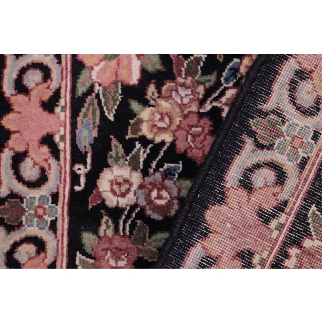 Textile Shabby Chic Pak-Persian Black/Black Wool Rug - 1'7'' X 2'2'' For Sale - Image 7 of 9