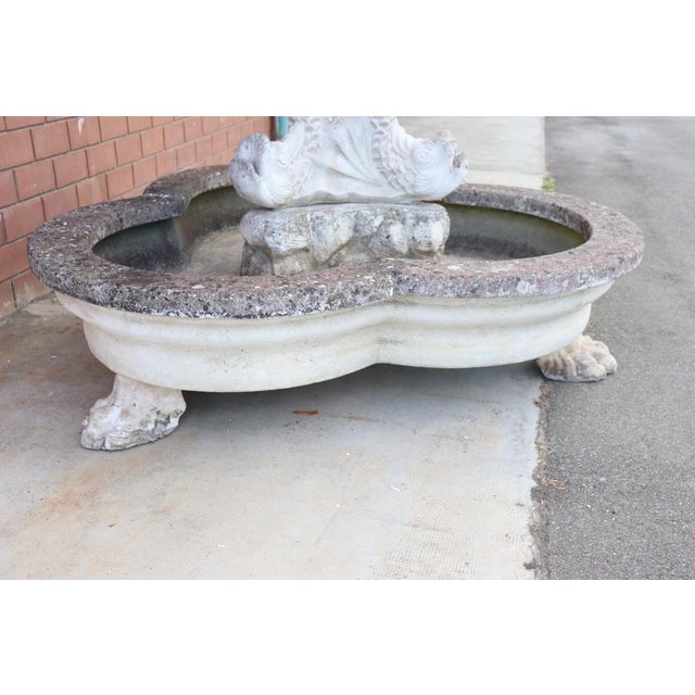 Large Neoclassical Garden Fountain with Statue, 1930s For Sale - Image 13 of 14