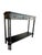 Mid-Century Modern Black Faux Bamboo Console Table For Sale - Image 3 of 8