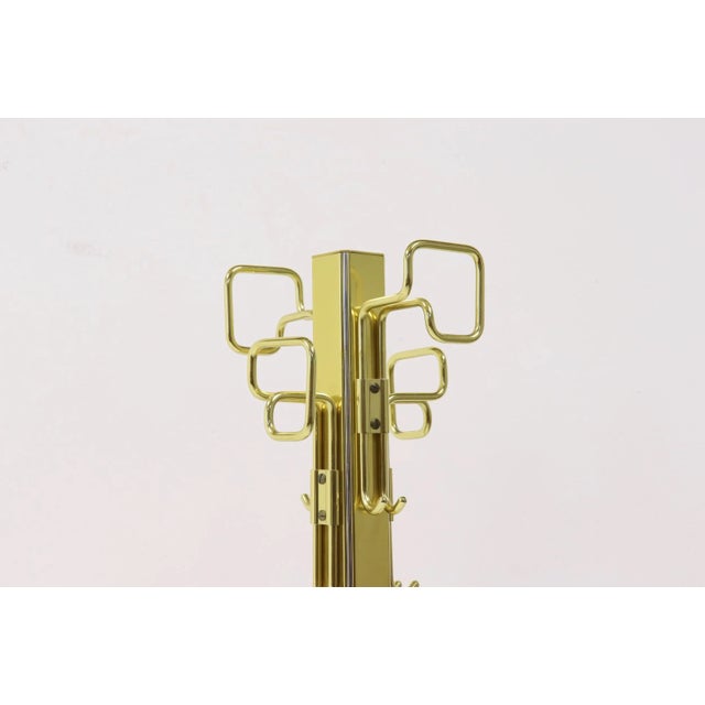 Mid-Century Modern Mid-Century Brass & Chrome Coat Rack from Belgo Chrom, 1970s For Sale - Image 3 of 10