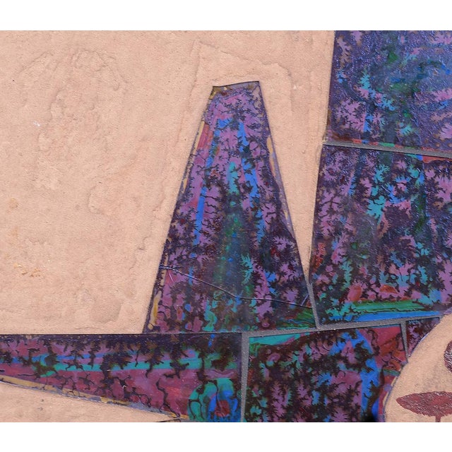 Vintage Art Wall Panel with Glass, 1960s For Sale - Image 6 of 9