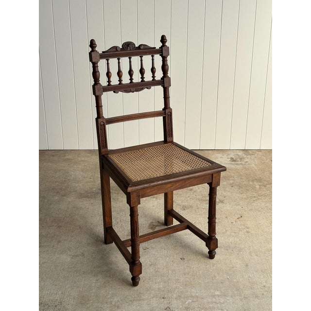 Set of Four Antique Dining Chairs With Carved Crest For Sale - Image 13 of 18
