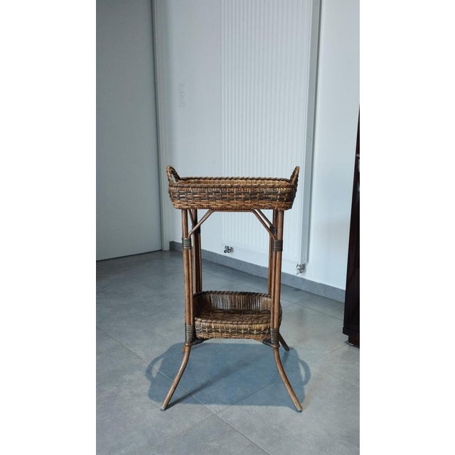Antique Wicker Side Table, 1890s For Sale - Image 4 of 18