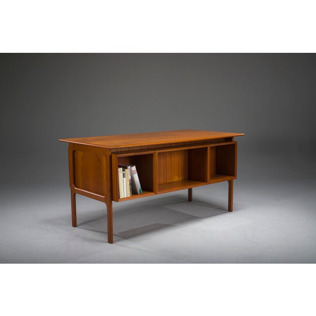 1960s Danish Executive Desk in Teak by Erik Brouer for Brouer Møbelfabrik, 1960s For Sale - Image 5 of 18