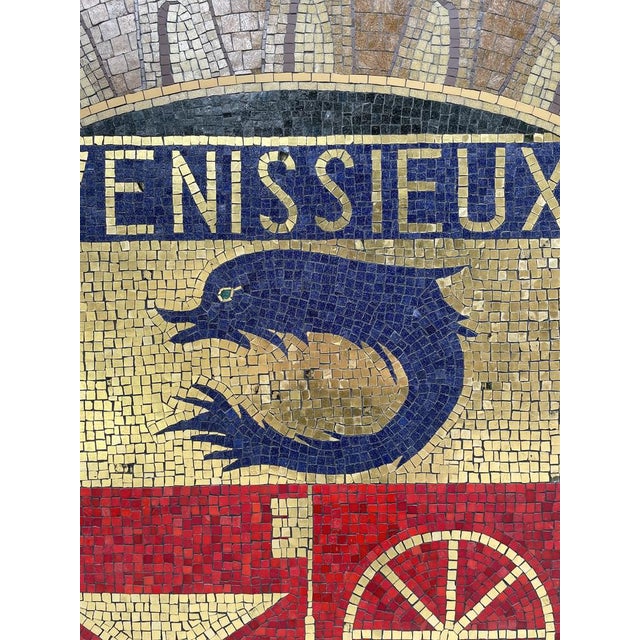 City of Venissieux Plate in Mosaic For Sale - Image 4 of 18