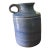 1990s Elegant French Provencal Signed Handmade Blue Ceramic Pitcher For Sale