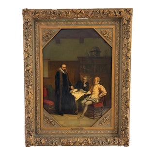 Late 19th Century Attributed to Jacob Taanman Oil Painting Leicester Oldenbarnevelt For Sale