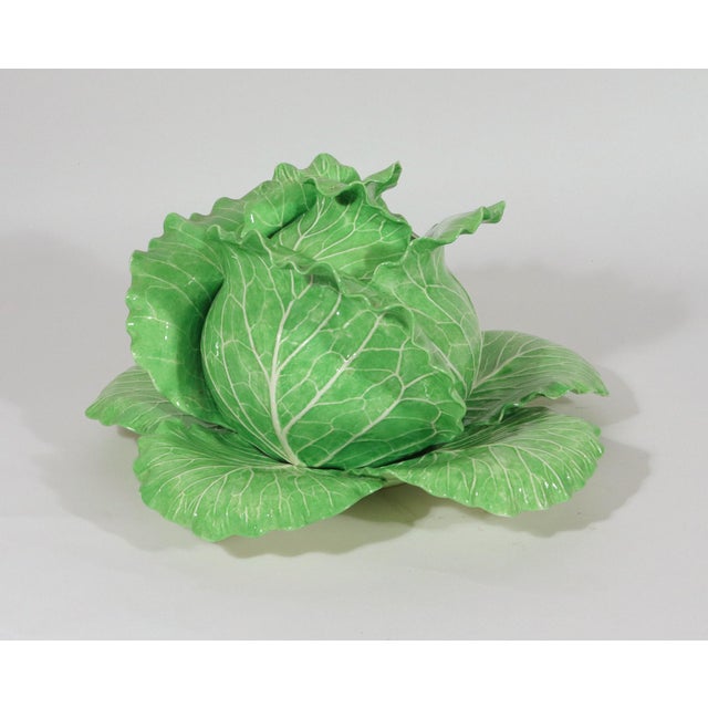 Dodie Thayer Lettuce Ware Tureen, Cover and Stand, Dated February 1987 For Sale - Image 4 of 13