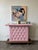 Vintage Pink Vinyl Bar & 4 Aqua Barstools Set For Sale - Image 15 of 18