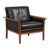 1960s Knut Saeter Black and Rosewood Lounge Chair For Sale
