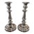 Silver Plated Candlesticks With Round Bases For Sale