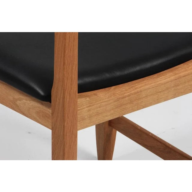 Wood Model Razorblade Oak Dining Chair by Henning Kjærnulf, Denmark, 2023 For Sale - Image 7 of 9