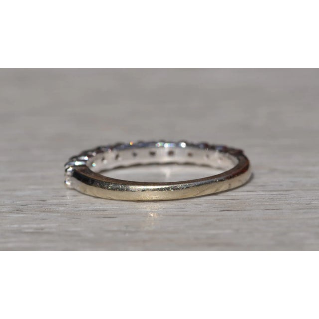 1990s The Belarose: Ladies 14K White Gold Shared Prong Diamond Wedding Band For Sale - Image 5 of 10