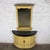 Art Deco Mid to Late 20th Century Neoclassic Revival Blonde Oak Demilune Cabinet or Console and Mirror For Sale - Image 3 of 18