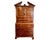 Early 19th Century American linen press butler's cabinet and desk crafted of mahogany and Chippendale-style. The top...